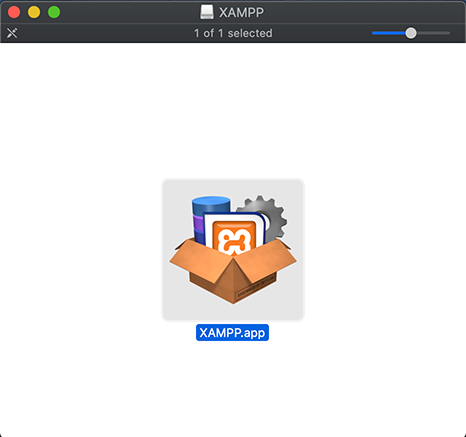 screenshot of XAMPP install for OS X