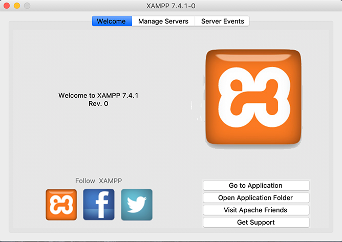screenshot of XAMPP manager for OS X